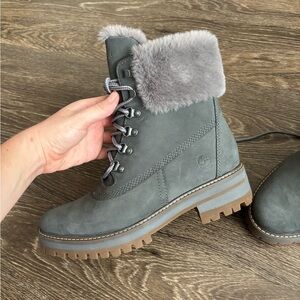 Timberland Women's Charcoal Fur-Lined Boots